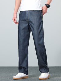 Alfred | Relaxed Straight-Leg Jeans in Blue Black