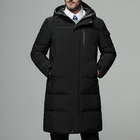 Gilbert | Men's Longline Puffer Coat with Hood and Warm Padding