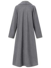 Gwendolyn | Draped Longline Coat in Khaki