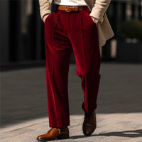 Gareth | Tailored Straight-Leg Trousers in Khaki