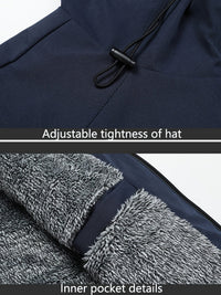 Calvin | Warm Hooded Zip-Up Jacket in Navy
