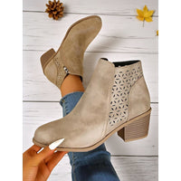 Adrienne | Women's Ankle Boots with Cutout Detail and Low Block Heel