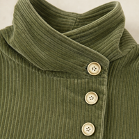 Tina | Women's Corduroy Jacket with Funnel Collar and Curved Hem