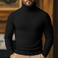 Hollis | Cable-Knit Roll Neck Jumper in White