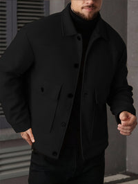 Ellery | Men's Overshirt Jacket with Structured Shape and Button Front