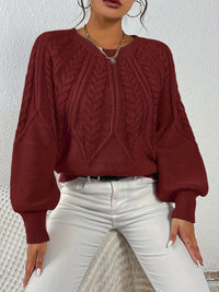 Ophelia | Relaxed Cable-Knit Sweater in Navy