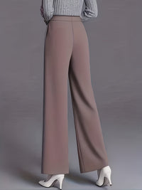 Marlene | High-Waisted Straight-Leg Trousers in Light Purple