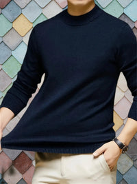 Cedric | Cosy Mock-Neck Sweater in Camel