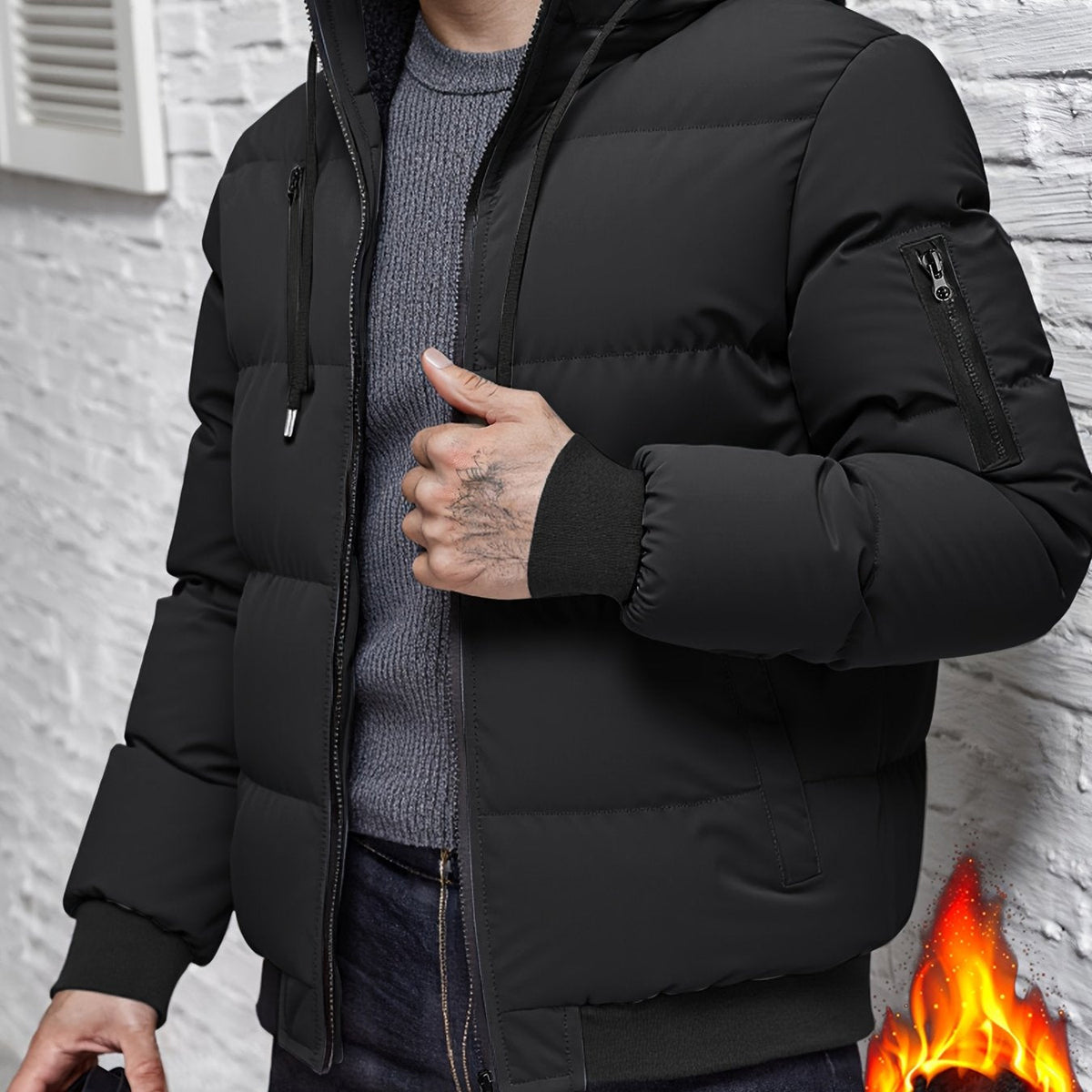 Fergus | Men's Hooded Quilted Jacket with Insulated Lining