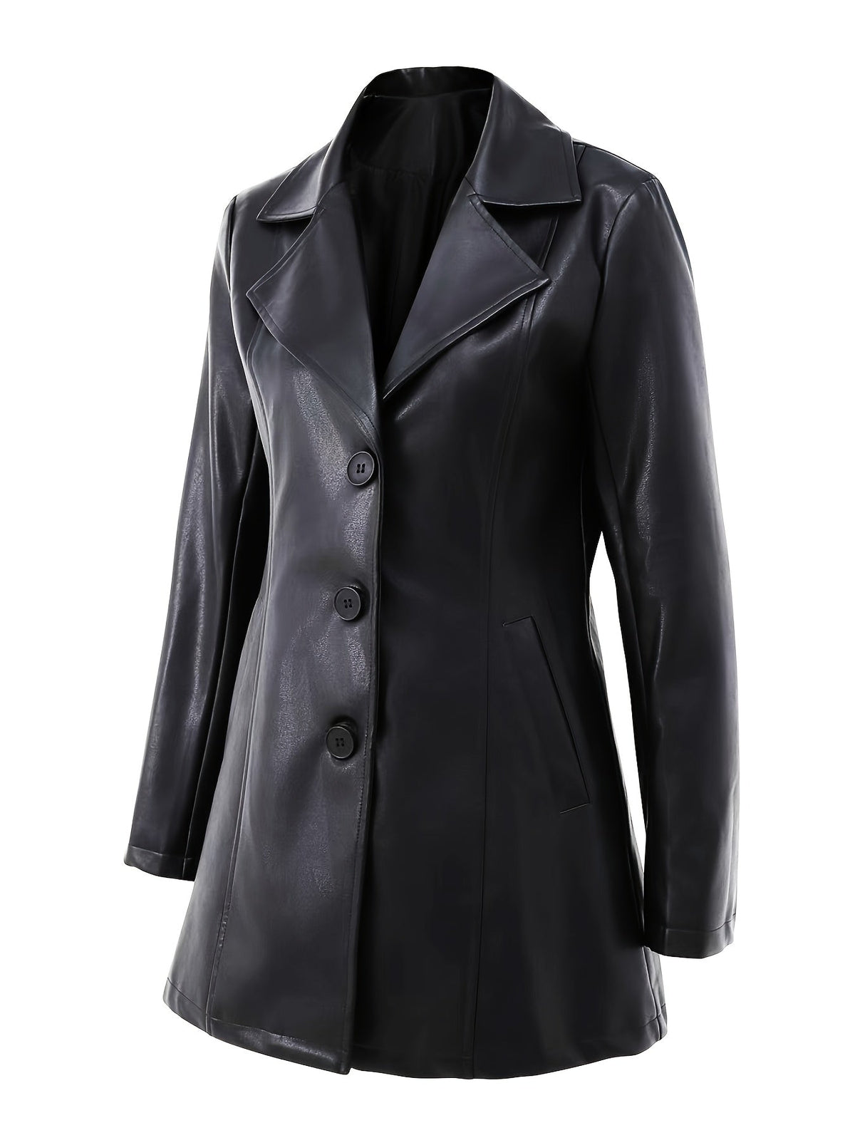 Fiona | Tailored Mid-Length Coat in Black