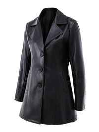 Fiona | Tailored Mid-Length Coat in Black
