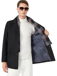 Theodore | Tailored Single-Breasted Winter Coat in Black