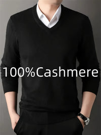 Conrad | Refined V-Neck Sweater in Black