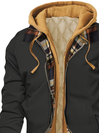Brooks | Hooded Zip-Up Jacket in Black