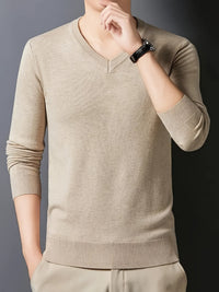 Conrad | Refined V-Neck Sweater in Grey