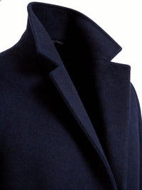 Giles | Men's Tailored Coat with Longline Shape and Clean Finish
