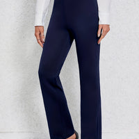 Everly | Tailored Straight-Leg Trousers in Navy