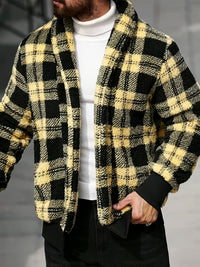 Chester | Cosy Textured Jacket in Yellow
