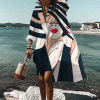 Cressida | Breezy Beach Shirt Dress in Light blue