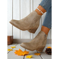 Adrienne | Women's Ankle Boots with Cutout Detail and Low Block Heel