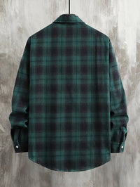 Clayton | Relaxed Checked Long-Sleeve Shirt in Green