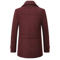 Edwin | Men's Tailored Winter Coat with Layered Collar and Smart Finish