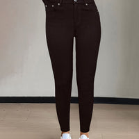 Emmeline | High-Waisted Skinny Jeans in Burgundy