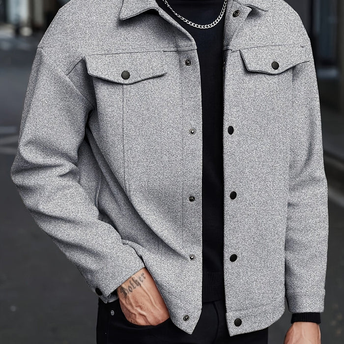 Roderick | Men's Jacket with Snap Button Front and Versatile Shape