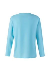 Frederick | Textured Waffle-Knit Long Sleeve Top in Sky Blue