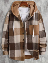 Sawyer | Men's Hooded Jacket with Check Pattern and Relaxed Comfort