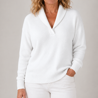 Isabelle | Women's Knit Jumper with Shawl Collar and Relaxed Shape