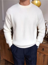 Harry | Knitwear Long Sleeve Ribbed Shirt in Beige