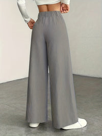 Nora | High-Waisted Wide-Leg Trousers in Grey