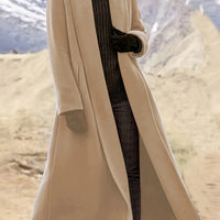 Gwendolyn | Draped Longline Coat in Purple