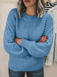 Estelle | Cosy Lantern-Sleeve Sweater in Sky Blue