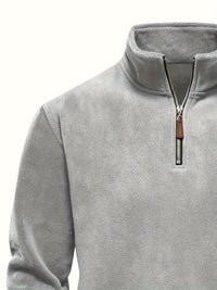 Fraser | Men's Half Zip Pullover with Stand Collar and Soft Knit