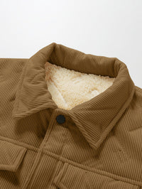 Wallace | Rugged Snap-Button Utility Jacket in Coffee Brown