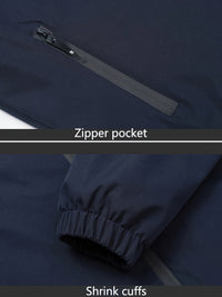 Calvin | Warm Hooded Zip-Up Jacket in Navy