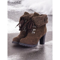 Ramona | Women's Ankle Boots with Lace Up Front and Warm Lining