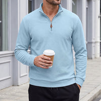 Grady | Men's Quarter Zip Pullover with Textured Knit and Classic Cut