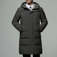 Gilbert | Men's Longline Puffer Coat with Hood and Warm Padding