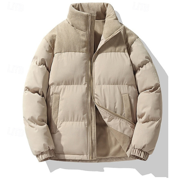 Merrick | Men's Puffer Jacket with Stand Collar and Generous Padding
