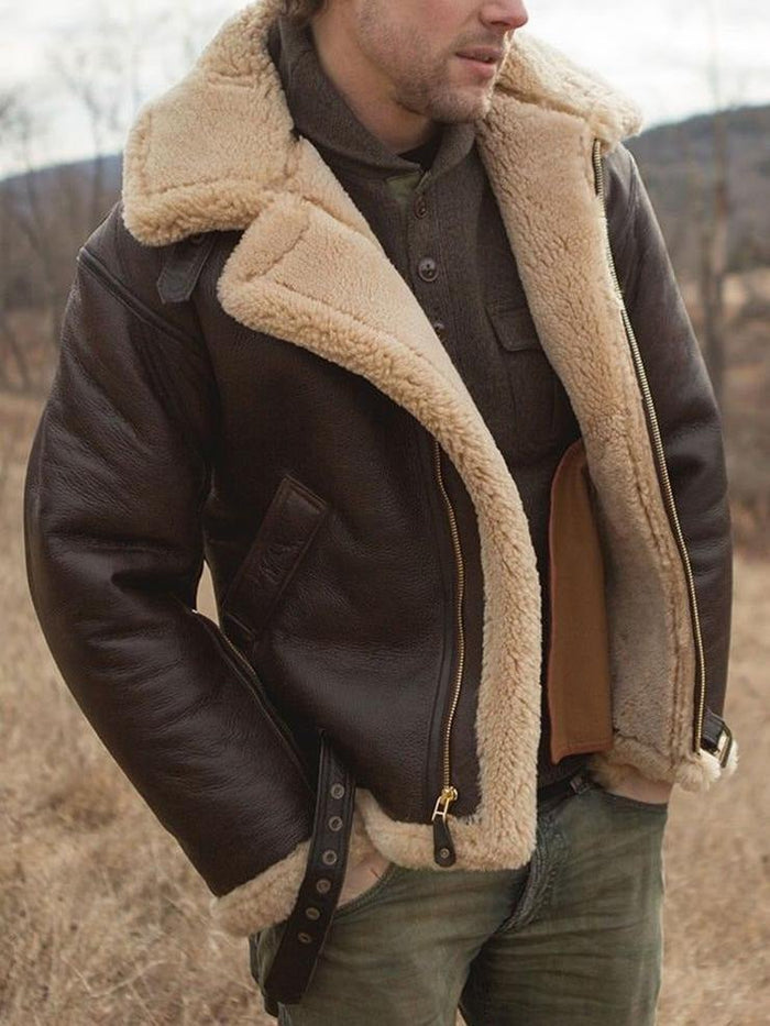 Hollis | Men's Aviator Jacket with Plush Lining and Rugged Look