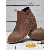 Adrienne | Women's Ankle Boots with Cutout Detail and Low Block Heel