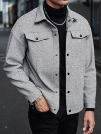Roderick | Men's Jacket with Snap Button Front and Versatile Shape
