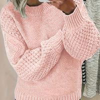 Estelle | Cosy Lantern-Sleeve Sweater in Pink