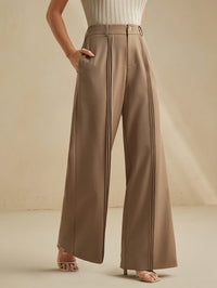 Cassia | Pleated Wide-Leg Trousers in Black