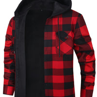 Rowan | Men's Shirt Jacket with Hood and Check Pattern