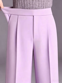 Marlene | High-Waisted Straight-Leg Trousers in Pink