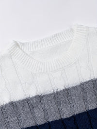 Nigel | Textured Cable-Knit Jumper in Mixed colours